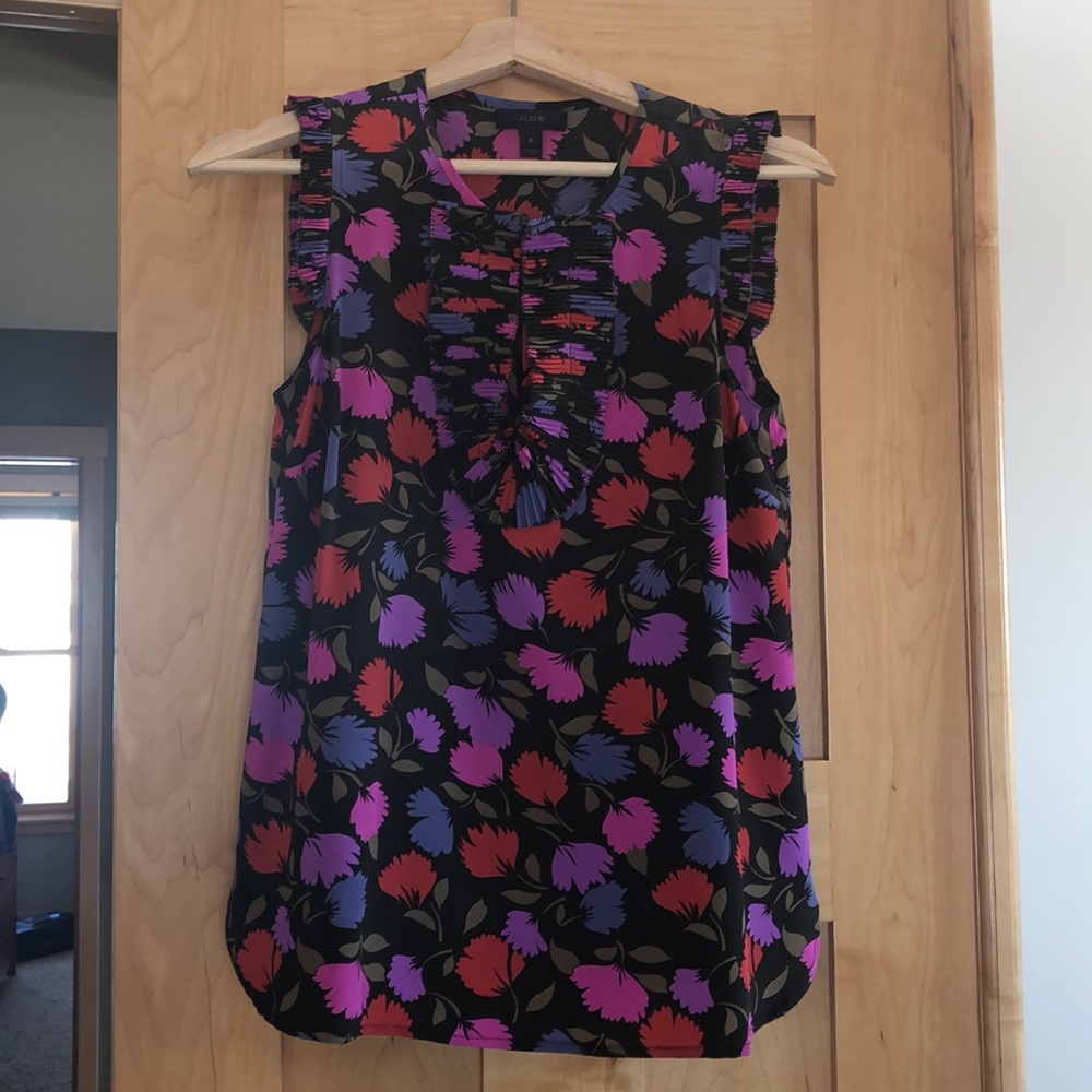 Silk floral Jcrew blouse